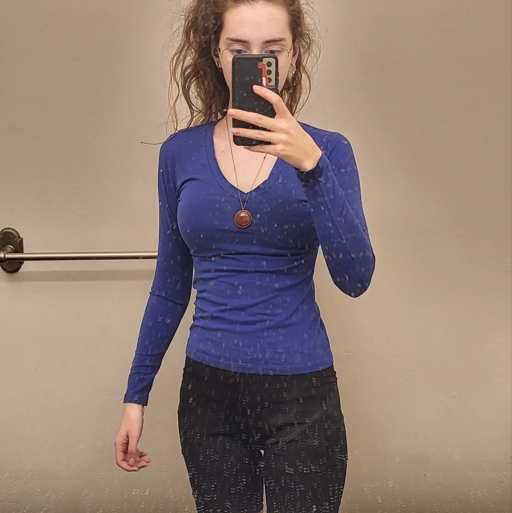 Blue long sleeve tee shirt